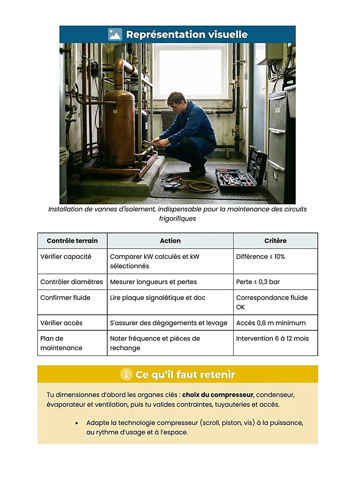 Example Fiche de Révision BP Froid